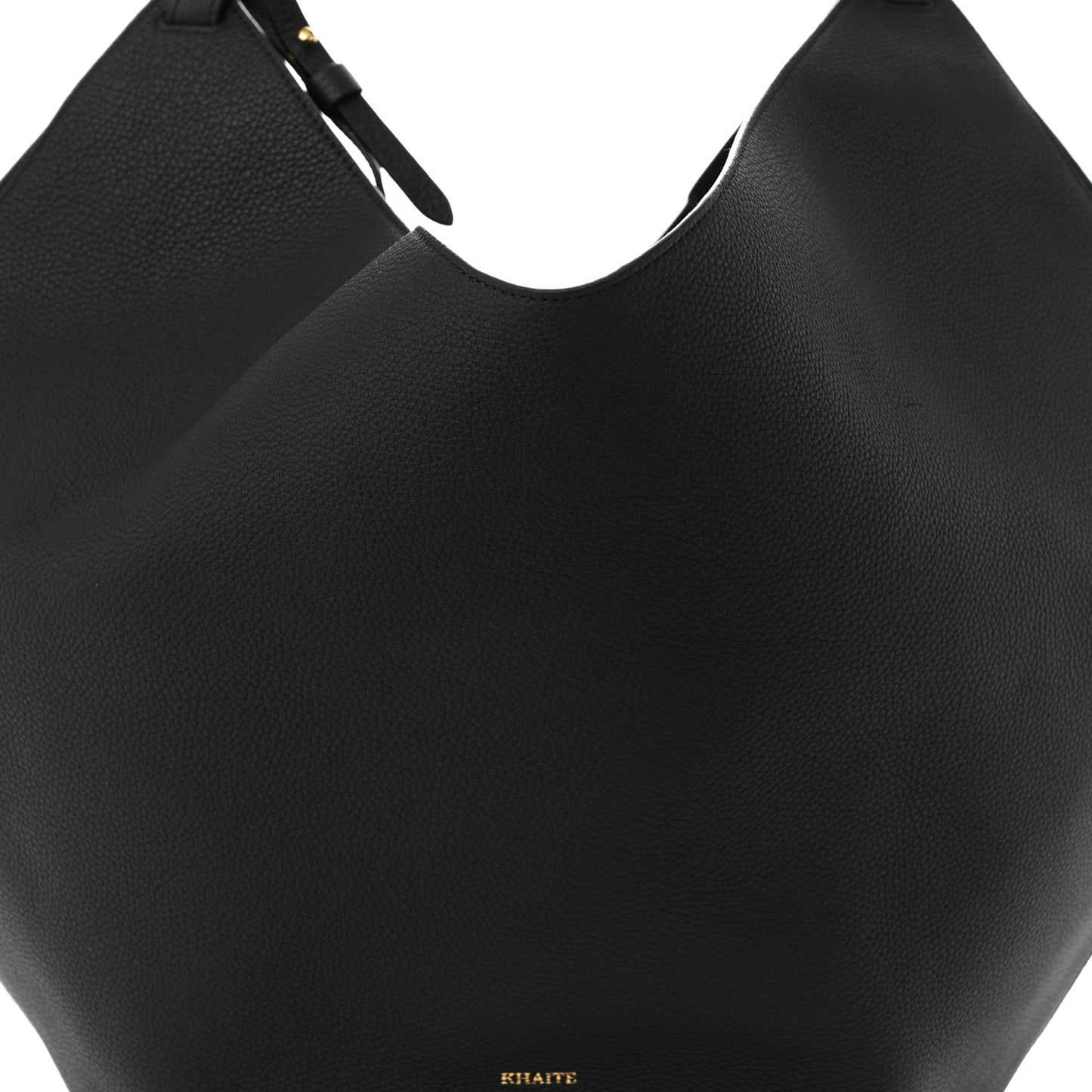 Pebbled Sport Calfskin Medium Lotus Tote Black