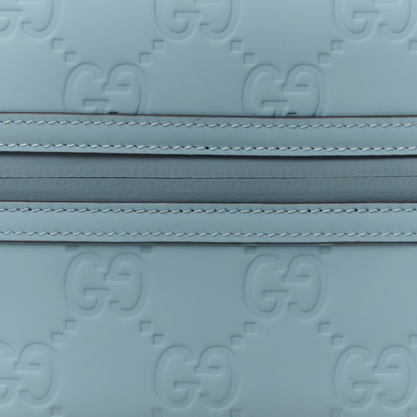 Rubber Effect Calfskin GG Mini Crossbody Bag Light Blue