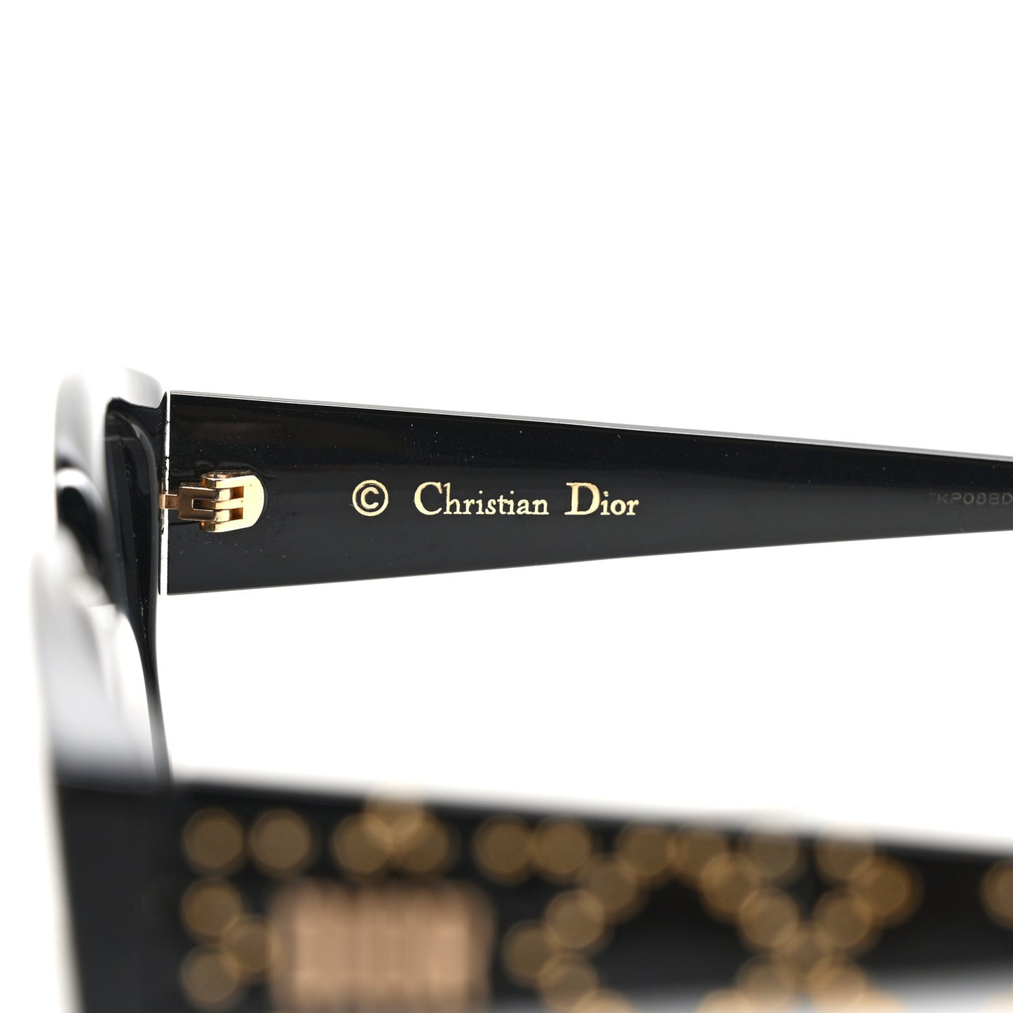 Acetate Cannage Lady Dior Studs 5 Sunglasses Black