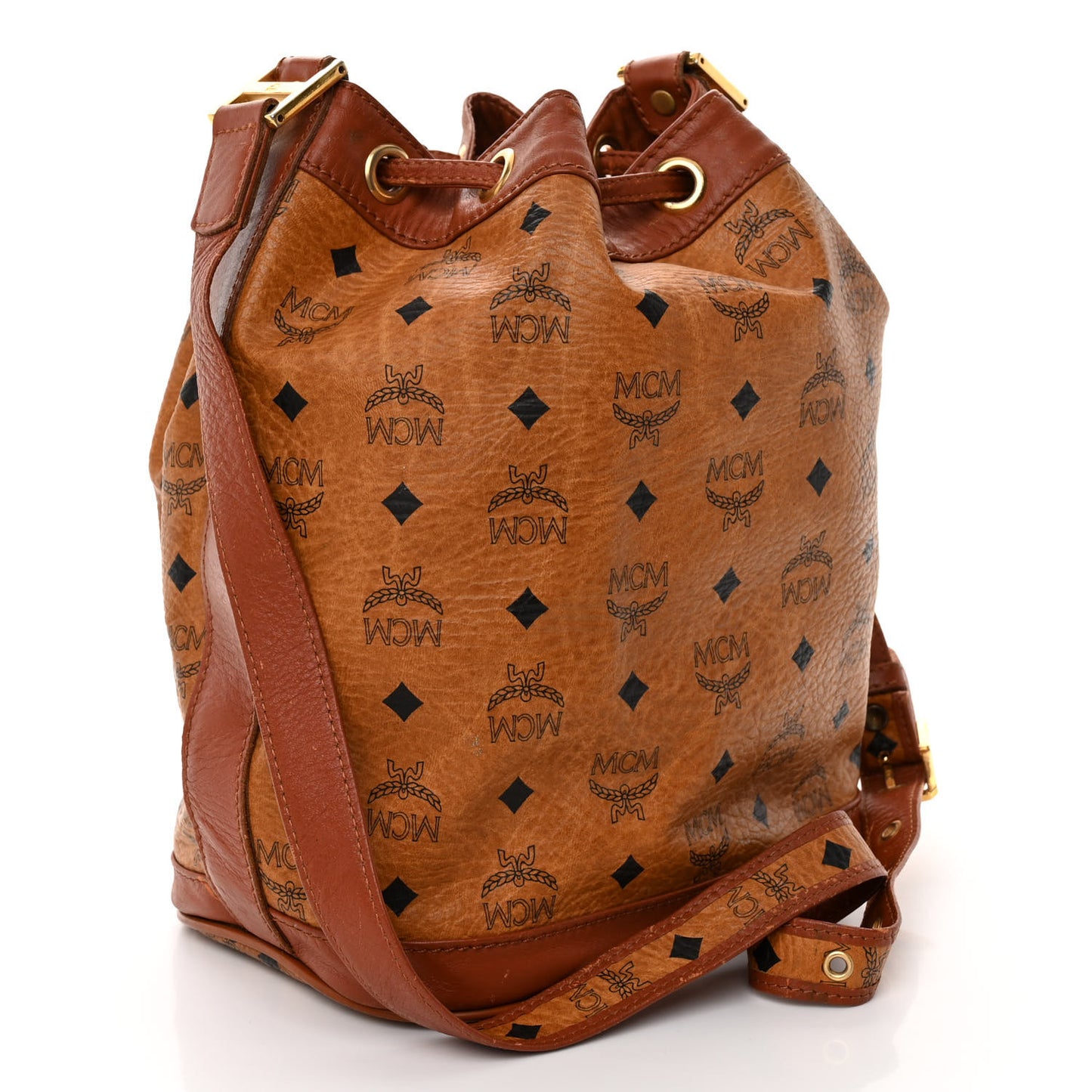 Visetos Drawstring Bucket Bag Brown