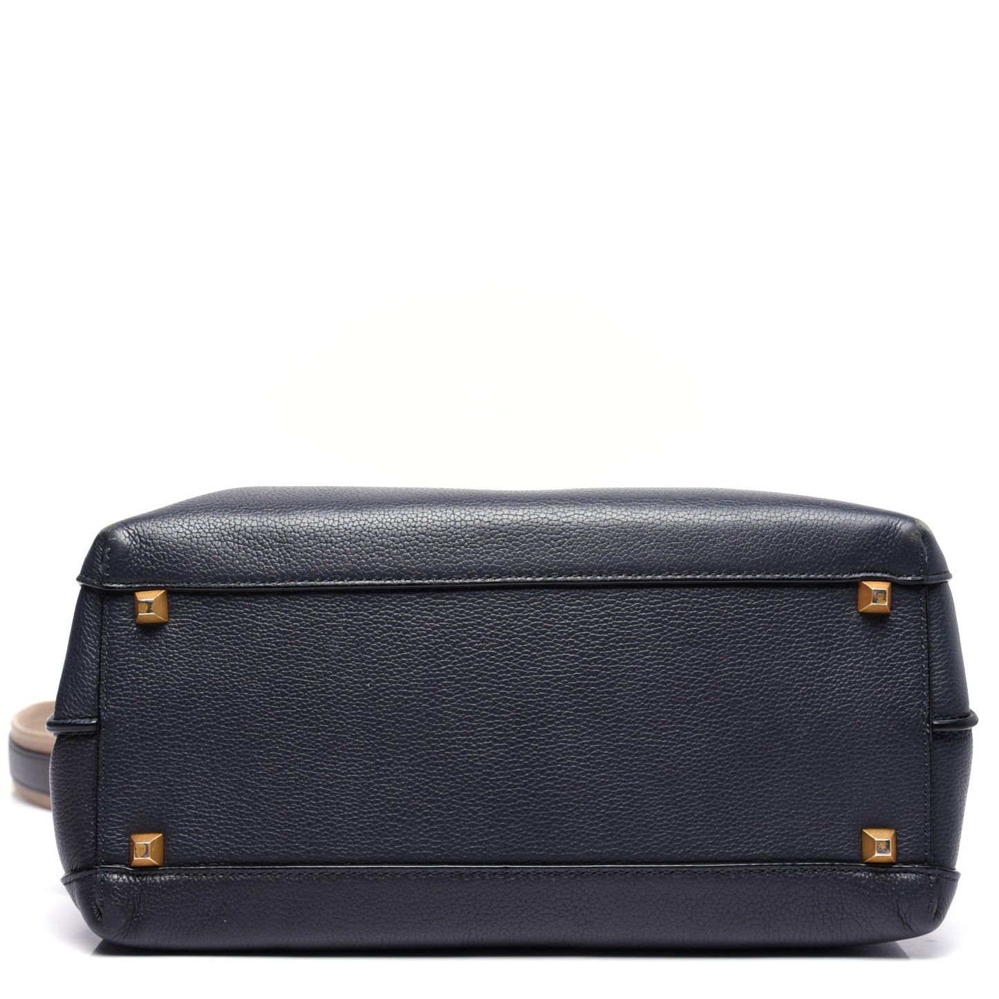 Grained Calfskin Medium Milla Tote Phantom Grey