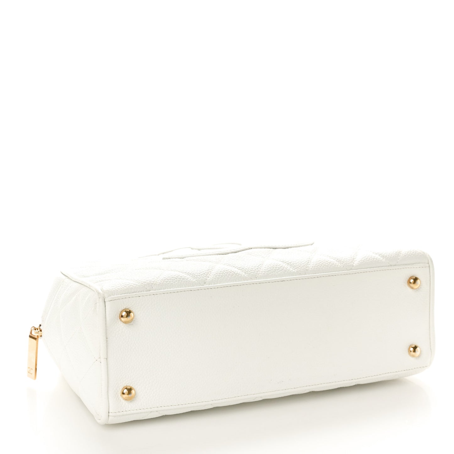 Caviar Quilted Small Bowler White