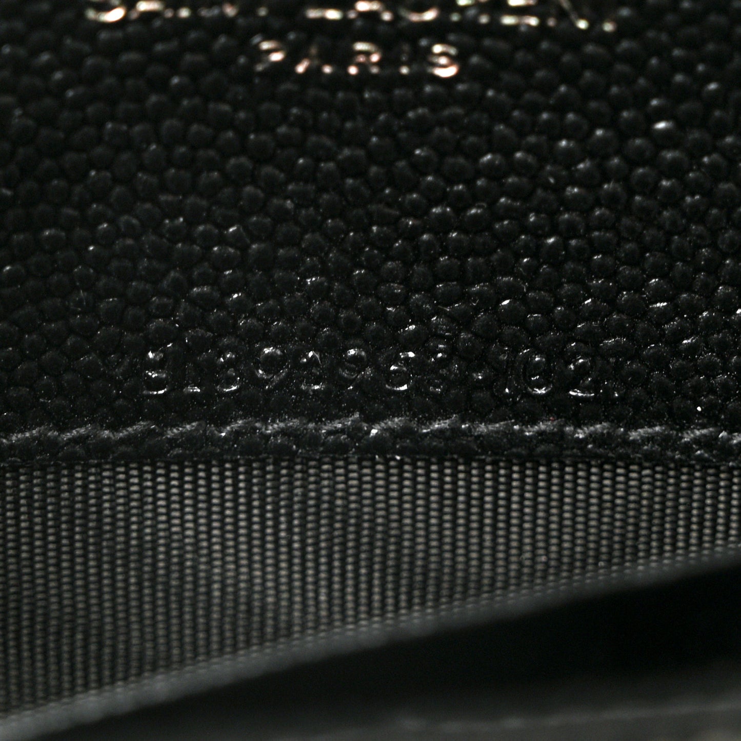 Grain De Poudre Matelasse Chevron Monogram Monochrome Envelope Chain Wallet Black