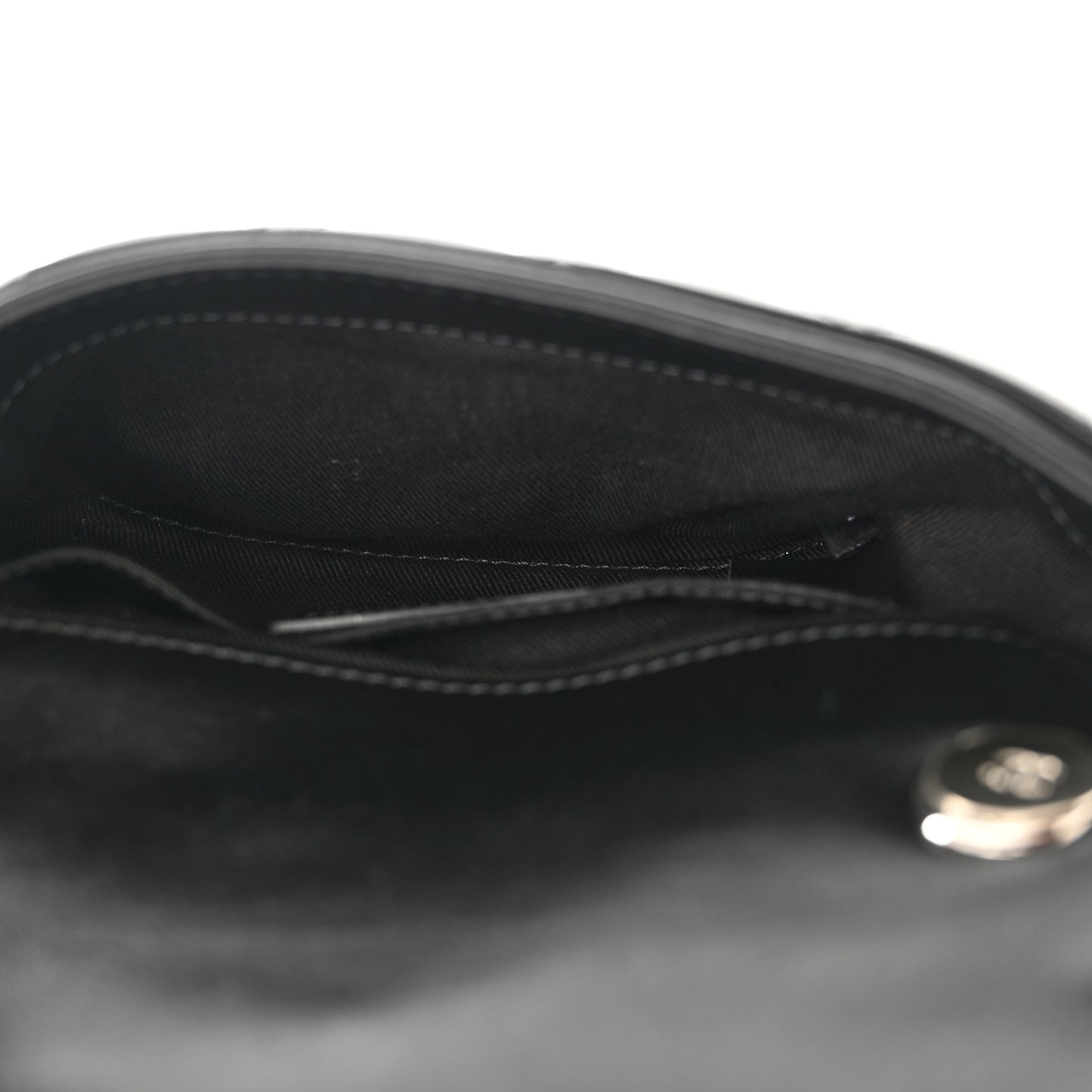 Calfskin Quilted CC Uniform Flap Belt Bag Black