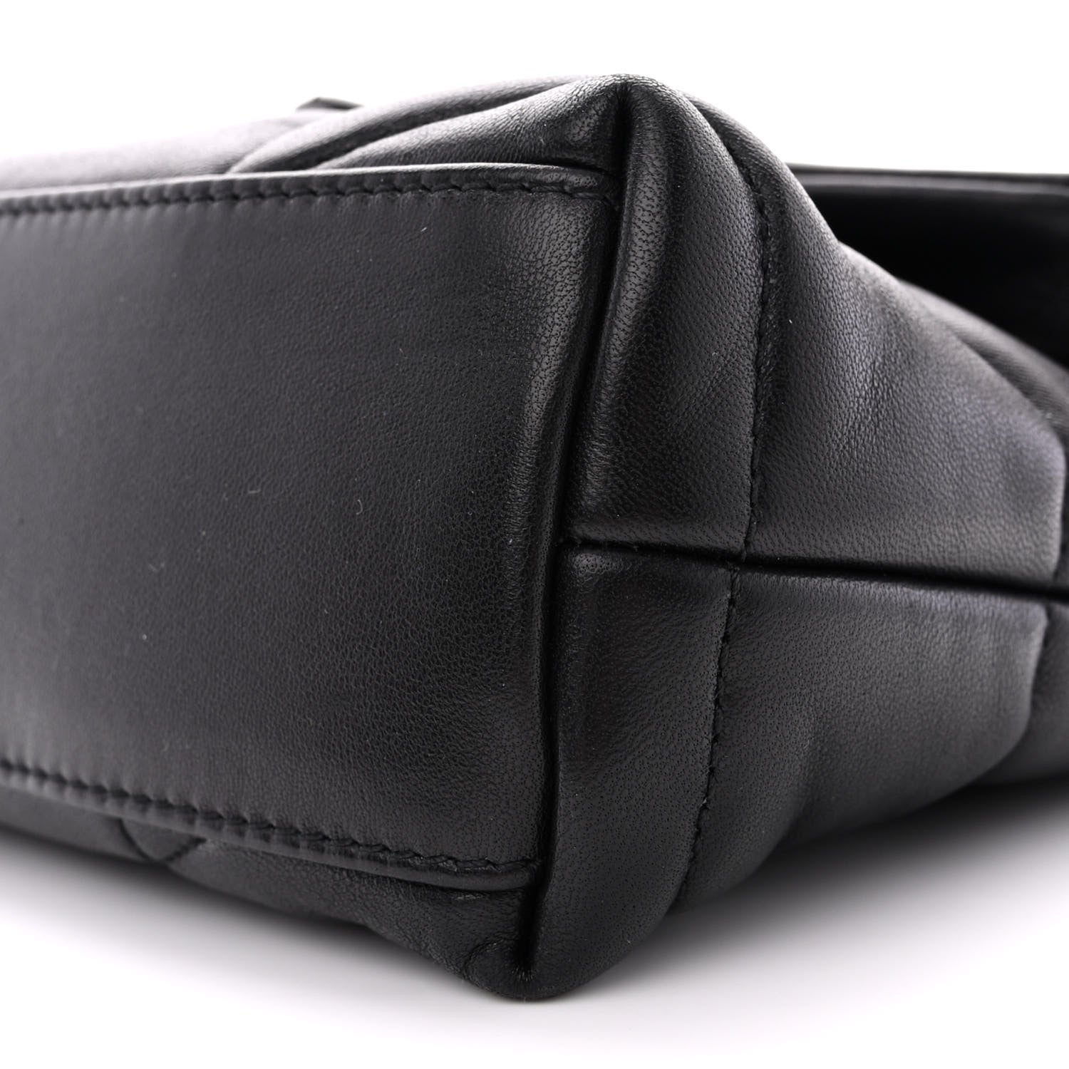 Saint Laurent Lambskin Quilted Toy Loulou Puffer Monogram Chain Satchel Black 10 of 10