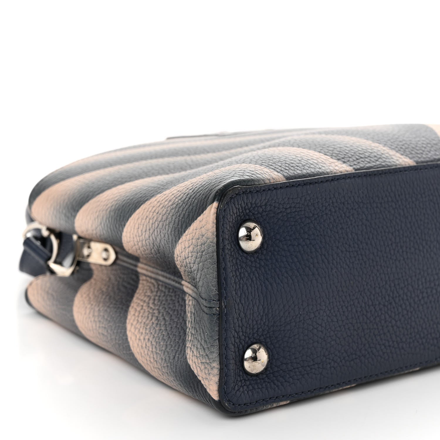 Louis Vuitton Taurillon Chevron Capucines PM Navy 8 of 12