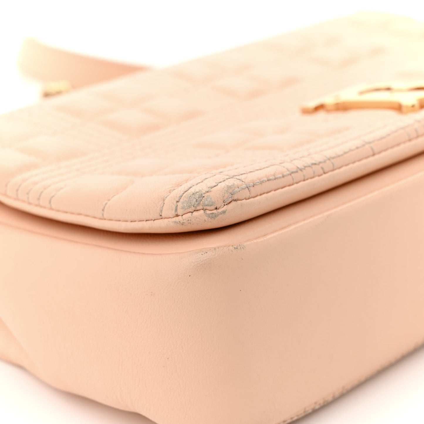 Lambskin Quilted Small Lola Bag Peach
