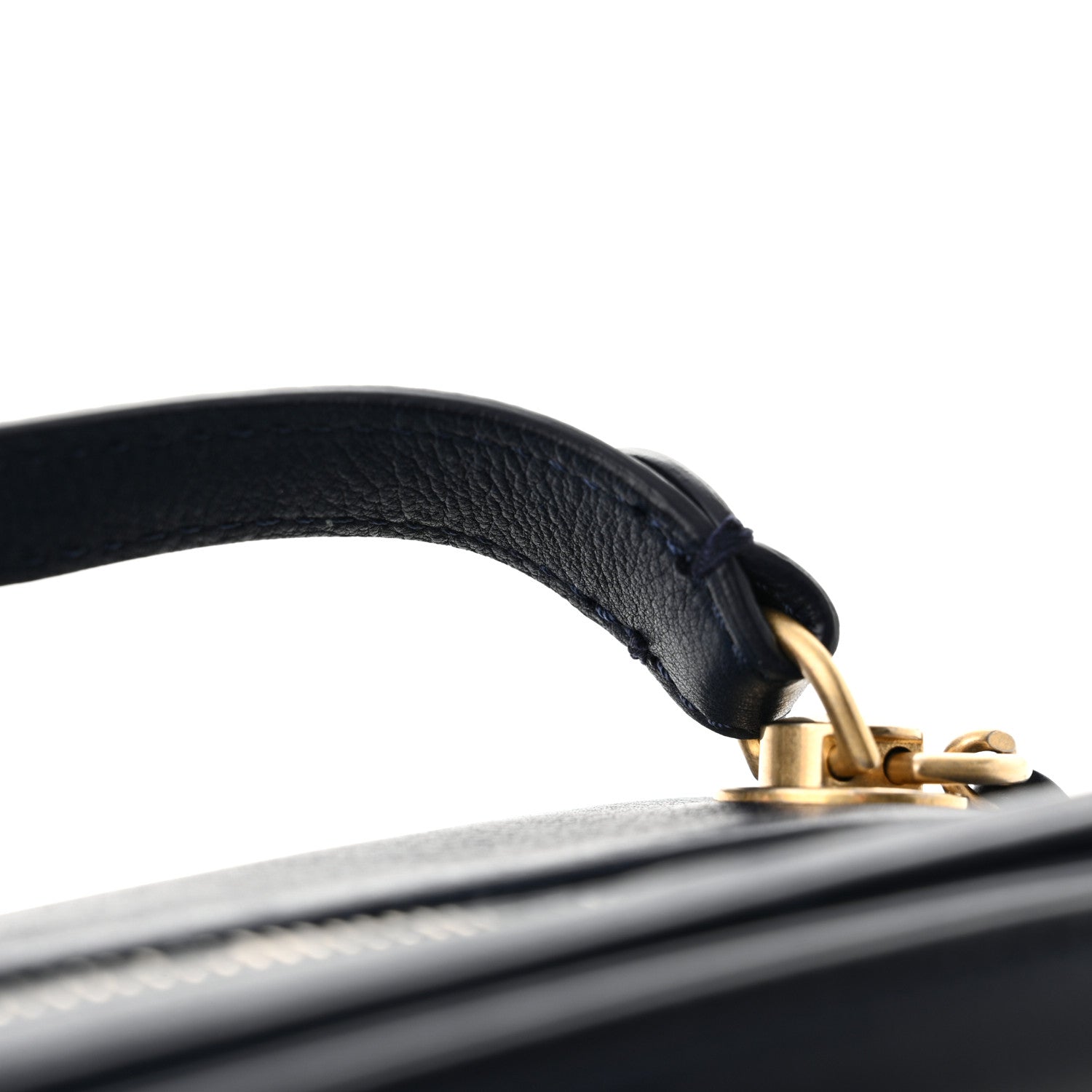 Chanel Calfskin Quilted CC Small Vanity Case Navy 12 of 13