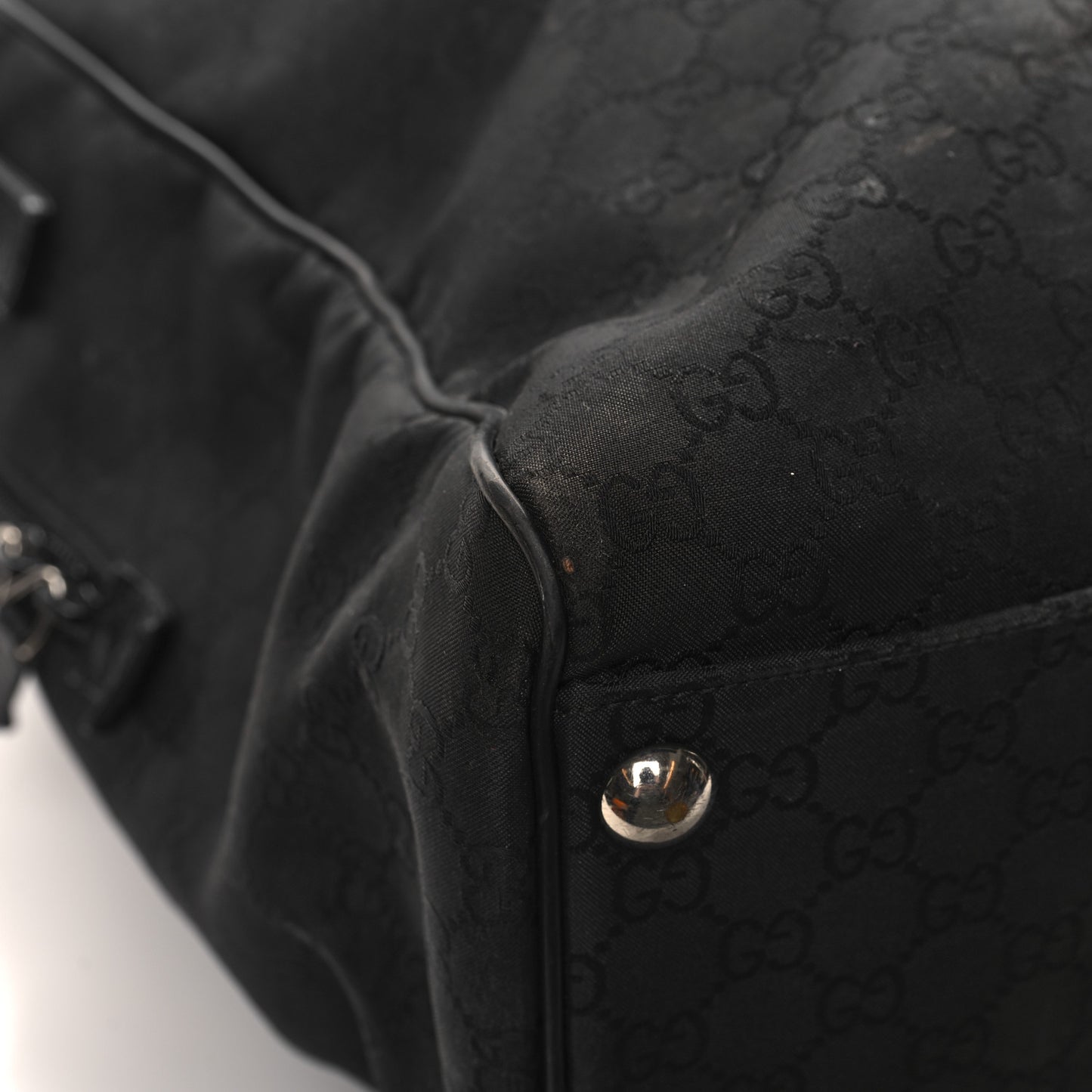 Nylon Monogram Large Duffle Bag Black