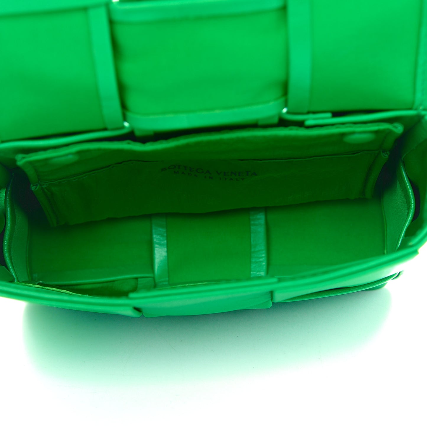 Paper Calfskin Maxi Intreccio Extra Mini Cassette Crossbody Bag Grass