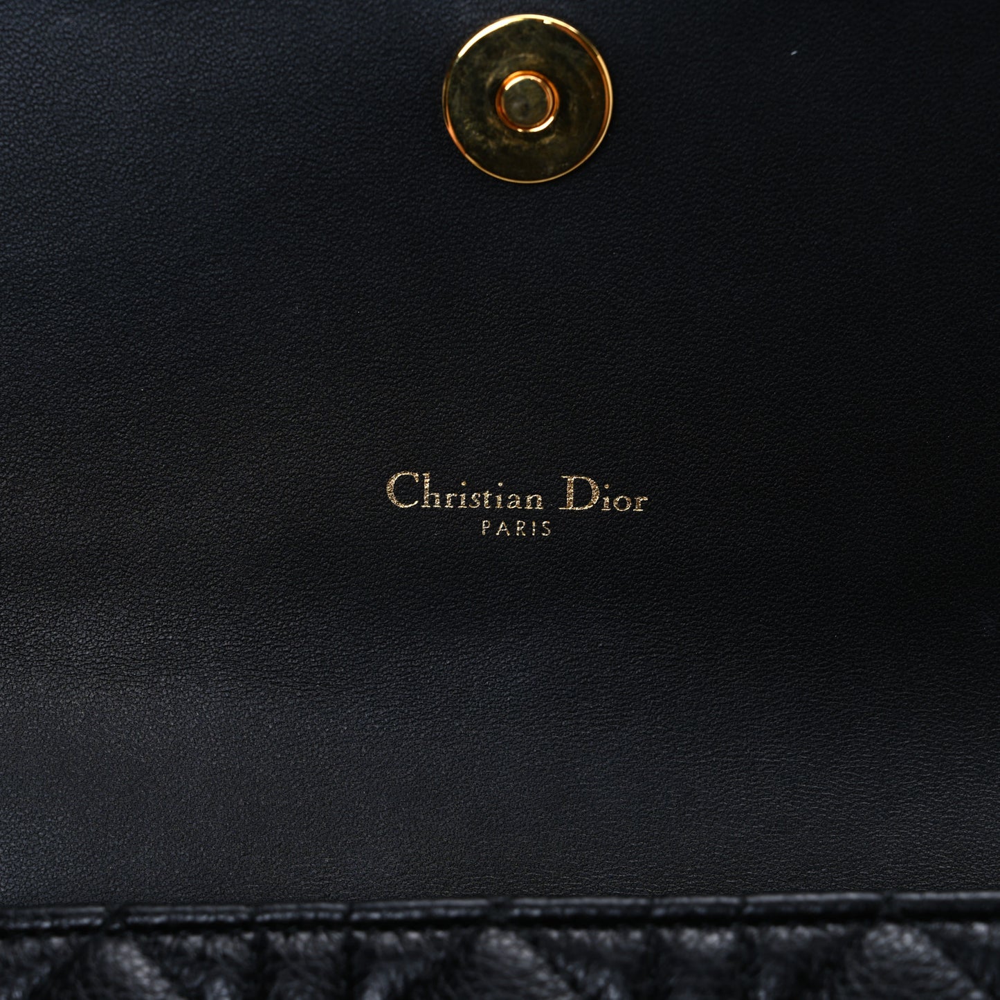 Supple Calfskin Caro Pouch with Chain Black