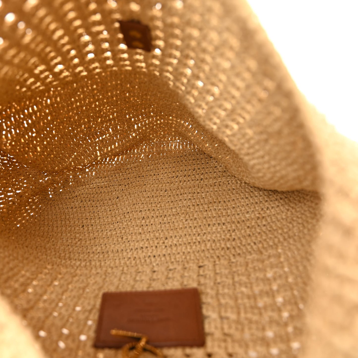 SAINT LAURENT Raffia Monogram Le 5 A 7 Hobo Natural