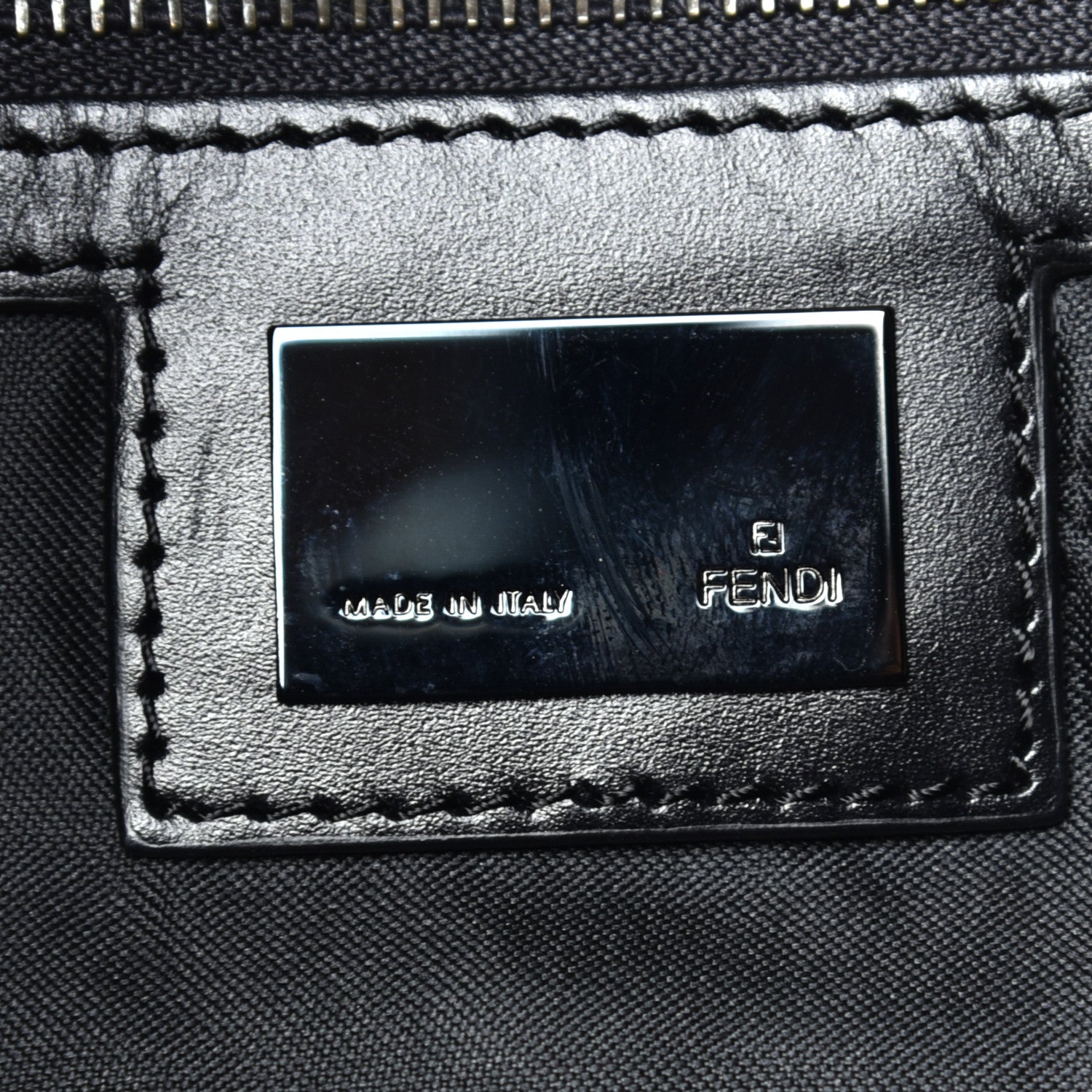 Fendi Zucchino Mama Baguette Black 6 of 8
