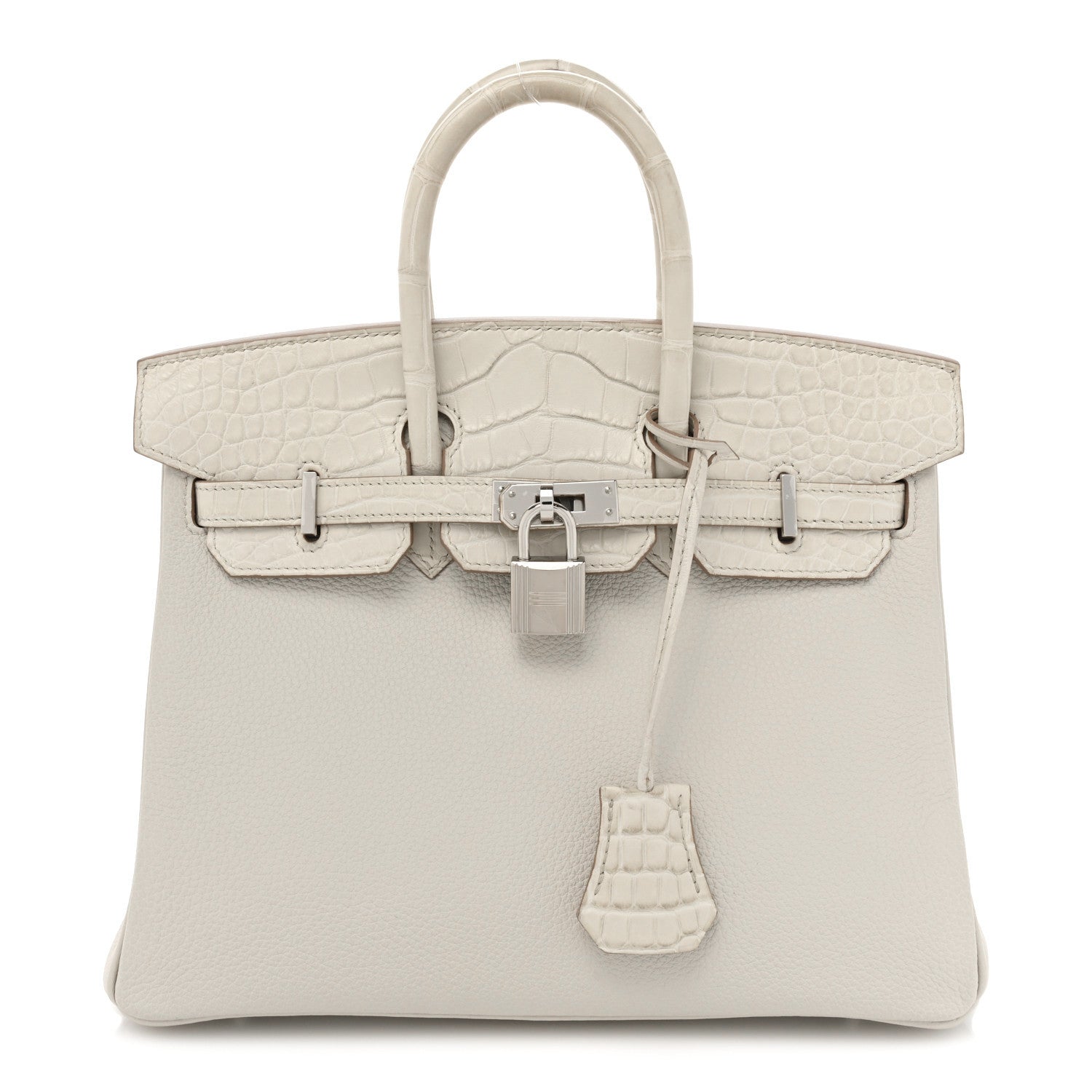 Hermes Togo Matte Alligator Birkin Touch 25 Beton 1339543