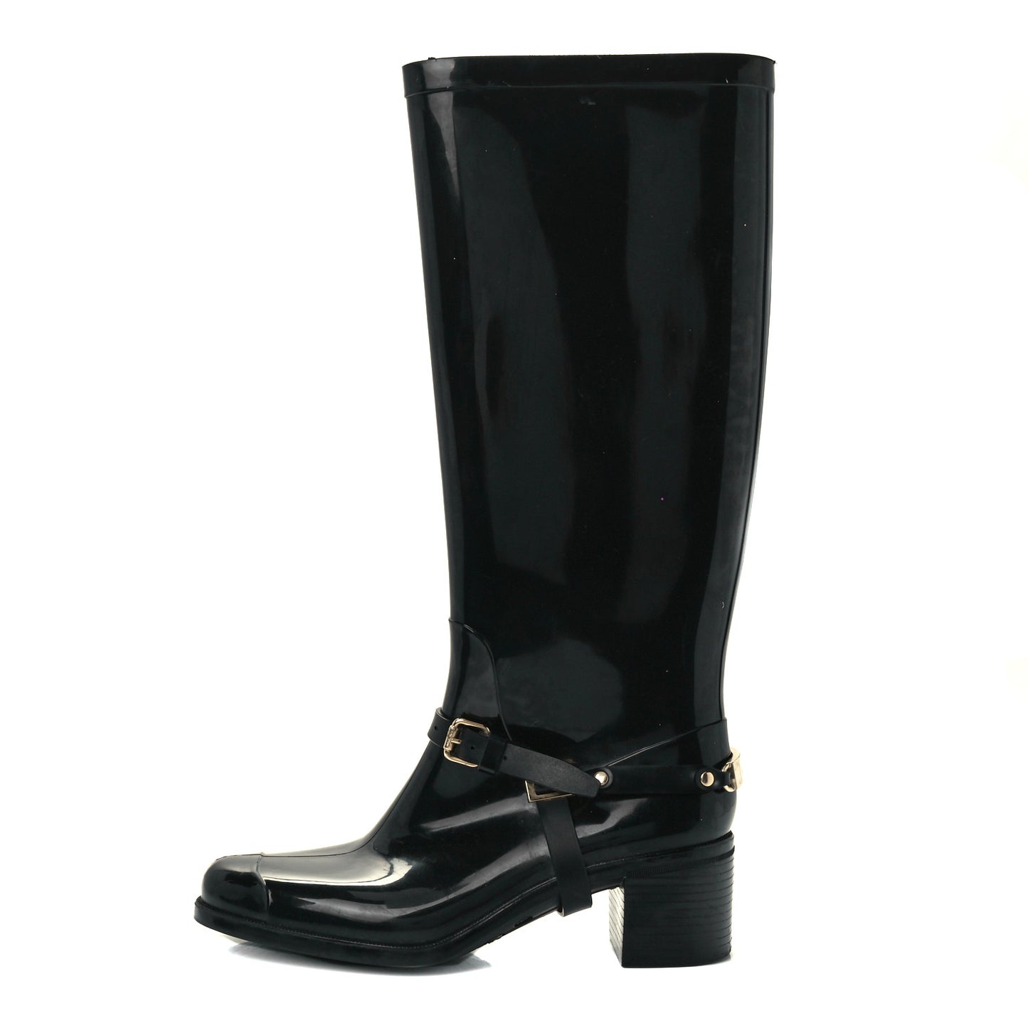 PVC Rubber Cheshire Rain Boots 39 Black