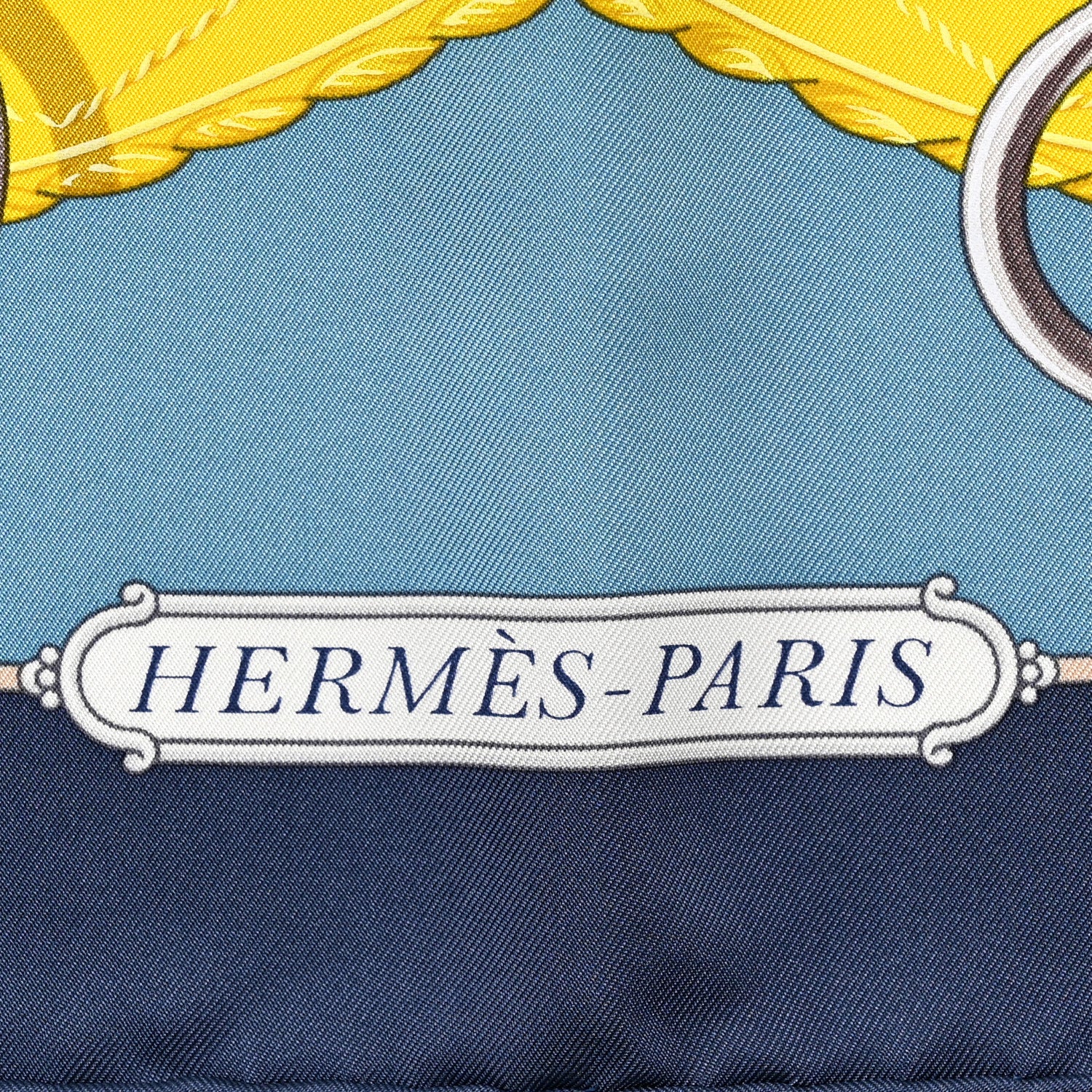 Hermes Silk Lift Profile Scarf 90 Marine Bleu Glacier 2 of 6
