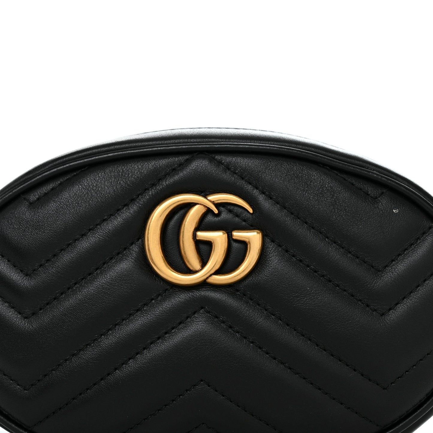 Calfskin Matelasse GG Marmont Belt Bag 75 30 Black