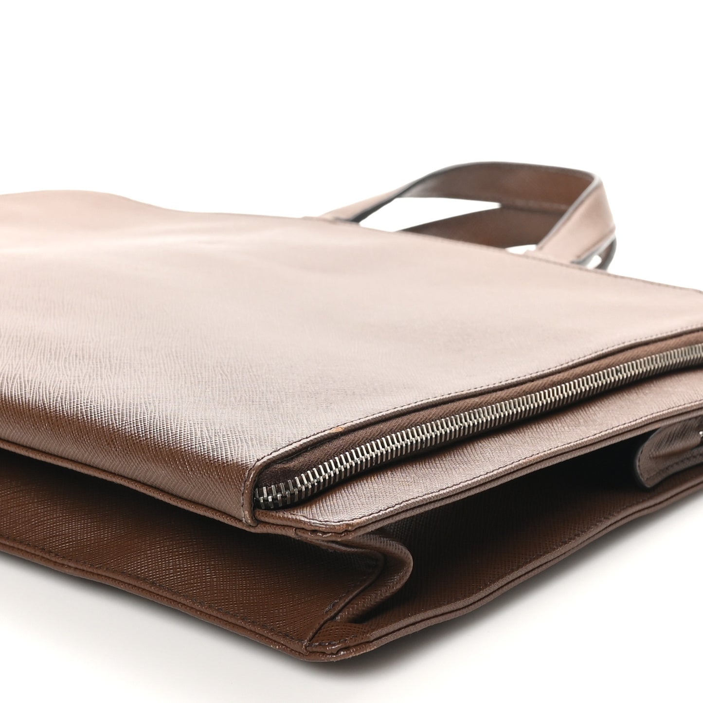 Saffiano Cuir Travel Briefcase Cacao