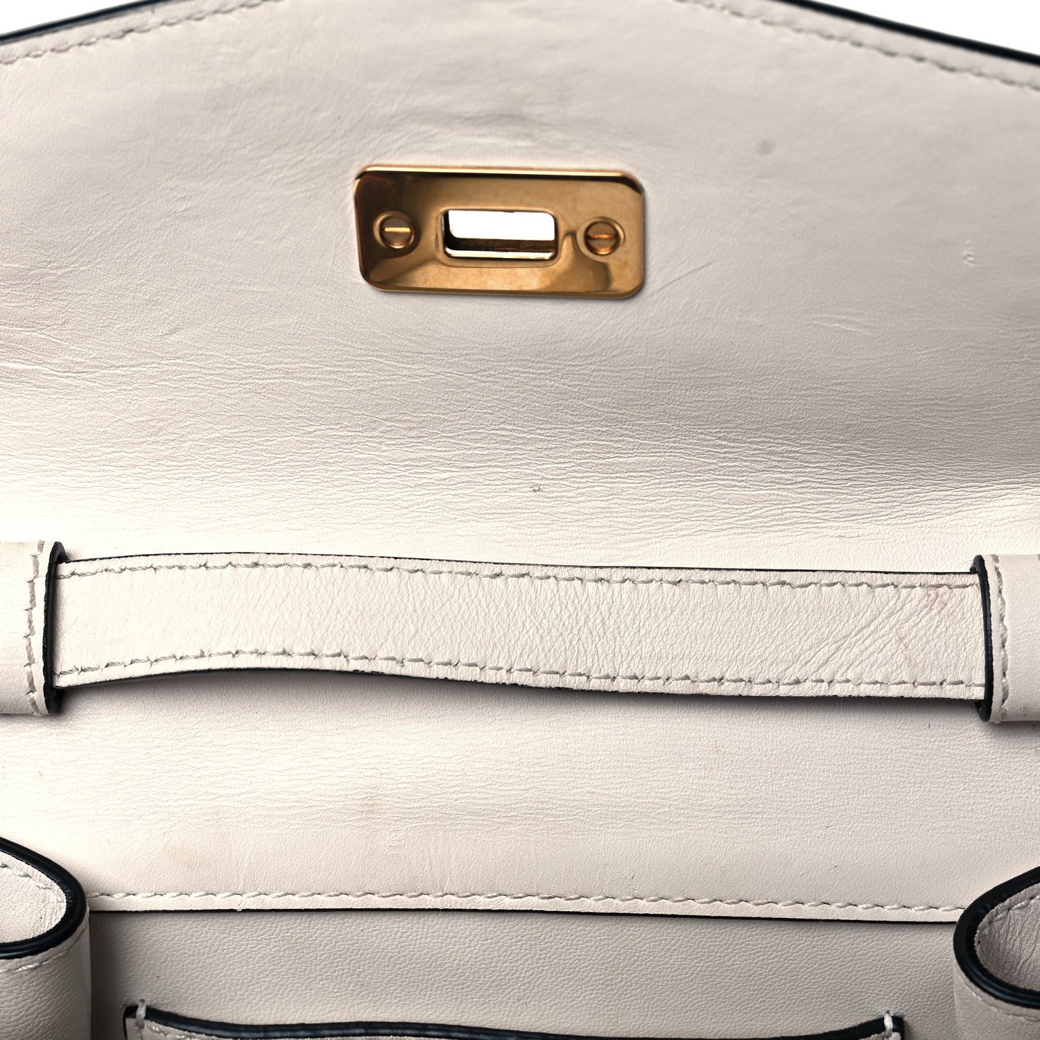 Versace Calfskin Medusa Lock Top Handle Crossbody Bag White 12 of 15