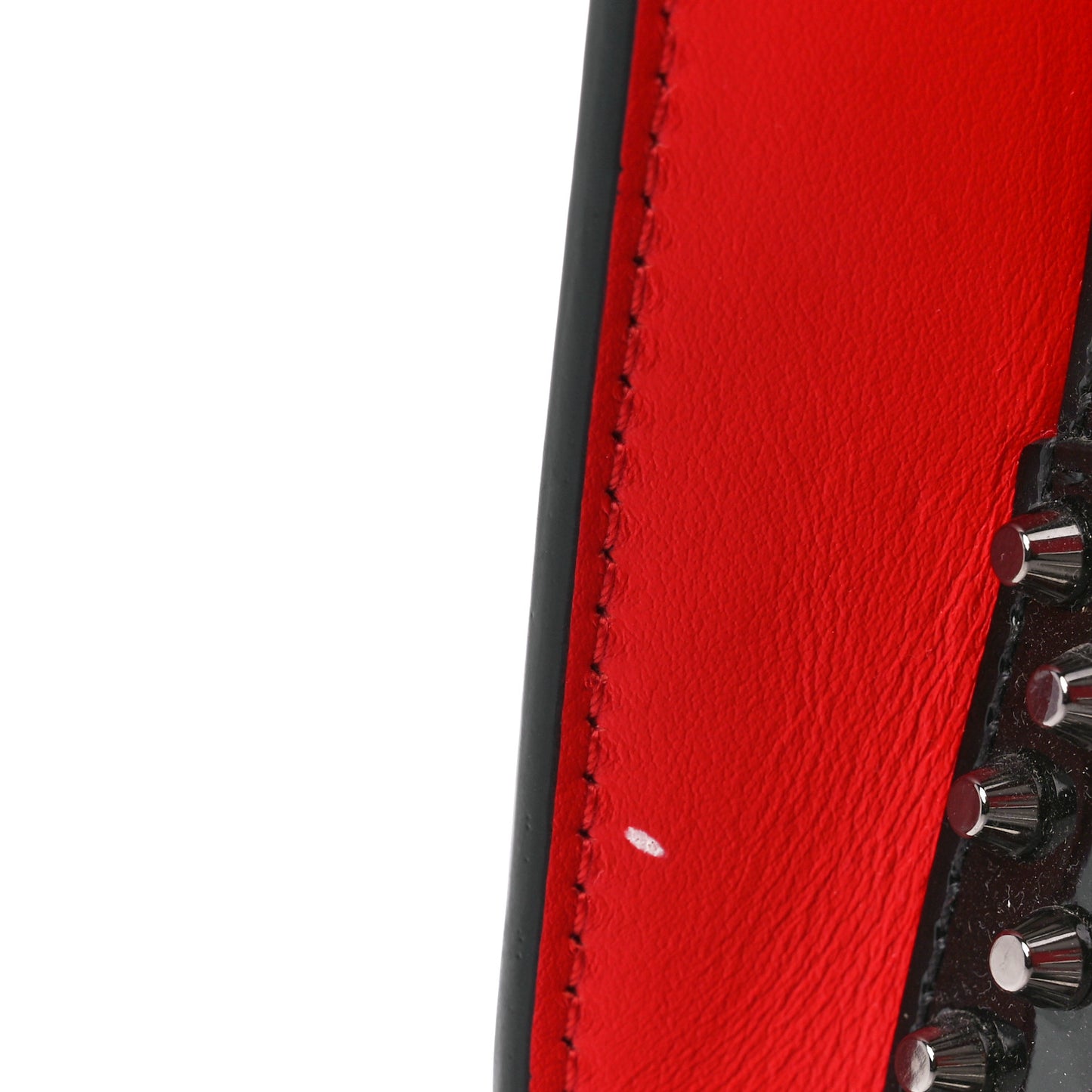 Calfskin Empire Patent Studded Medium Paloma Black