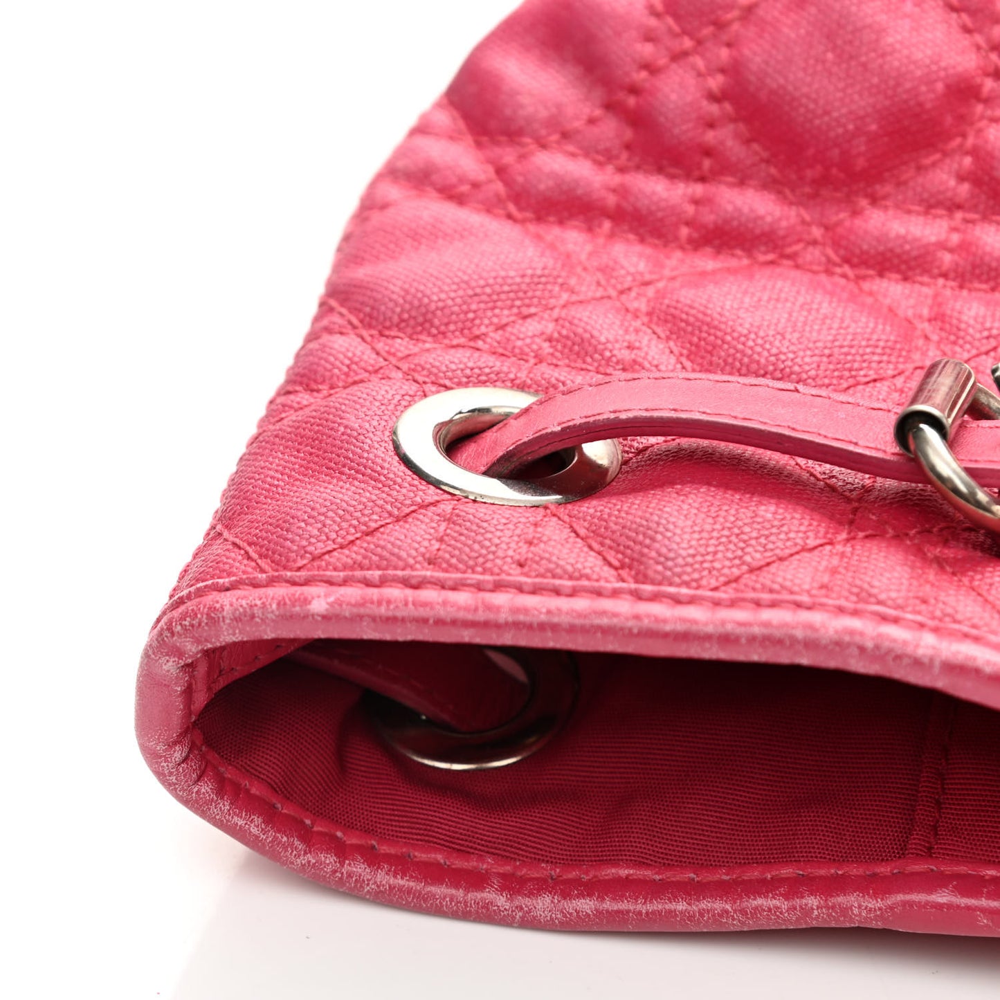 Coated Canvas Cannage Medium Panarea Tote Pink