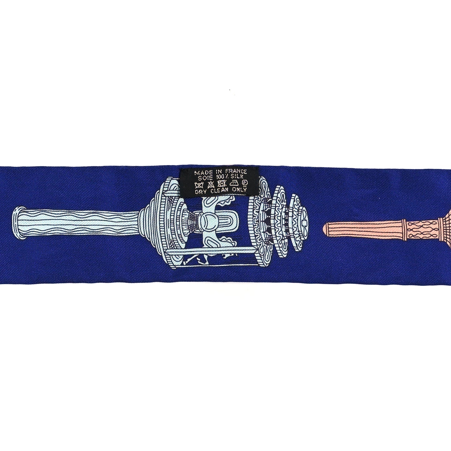 Silk Merveilleuses Lanternes Twilly Indigo Orange Bleu Glacier