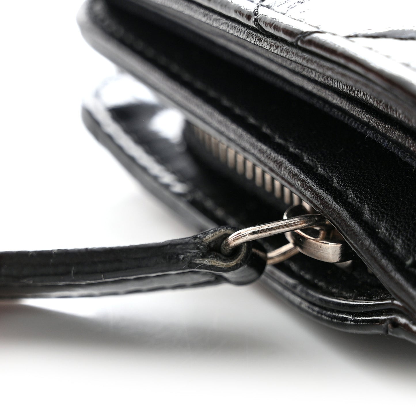 Patent CC French Wallet Black