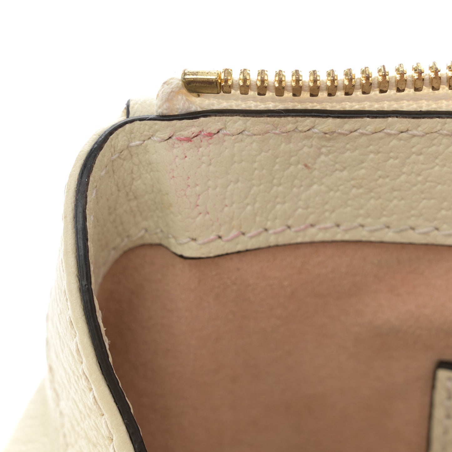 Textured Calfskin Web Small Ophidia Tote Bag Mystic White