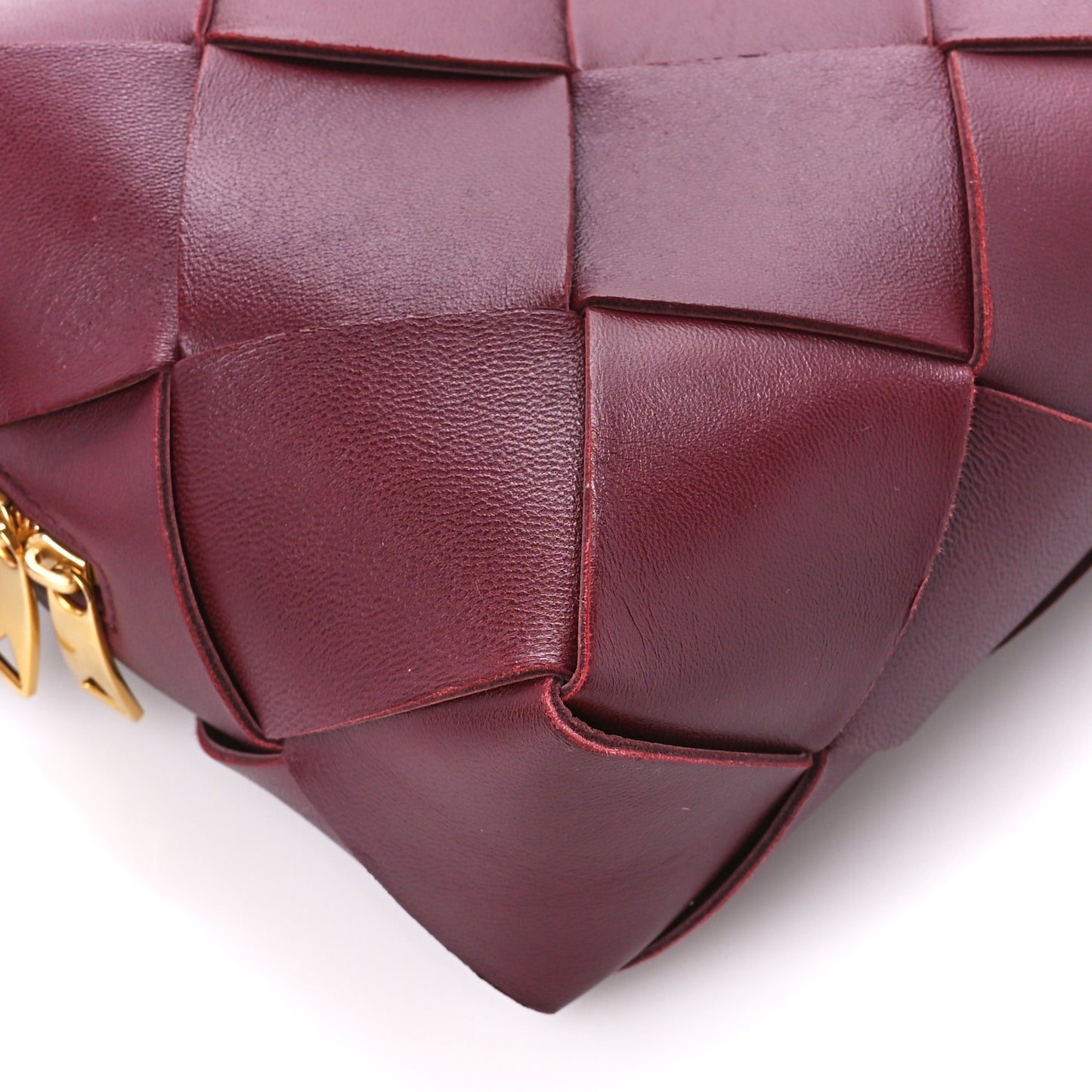 Lambskin Maxi Intrecciato Small Cassette Camera Bag Barolo
