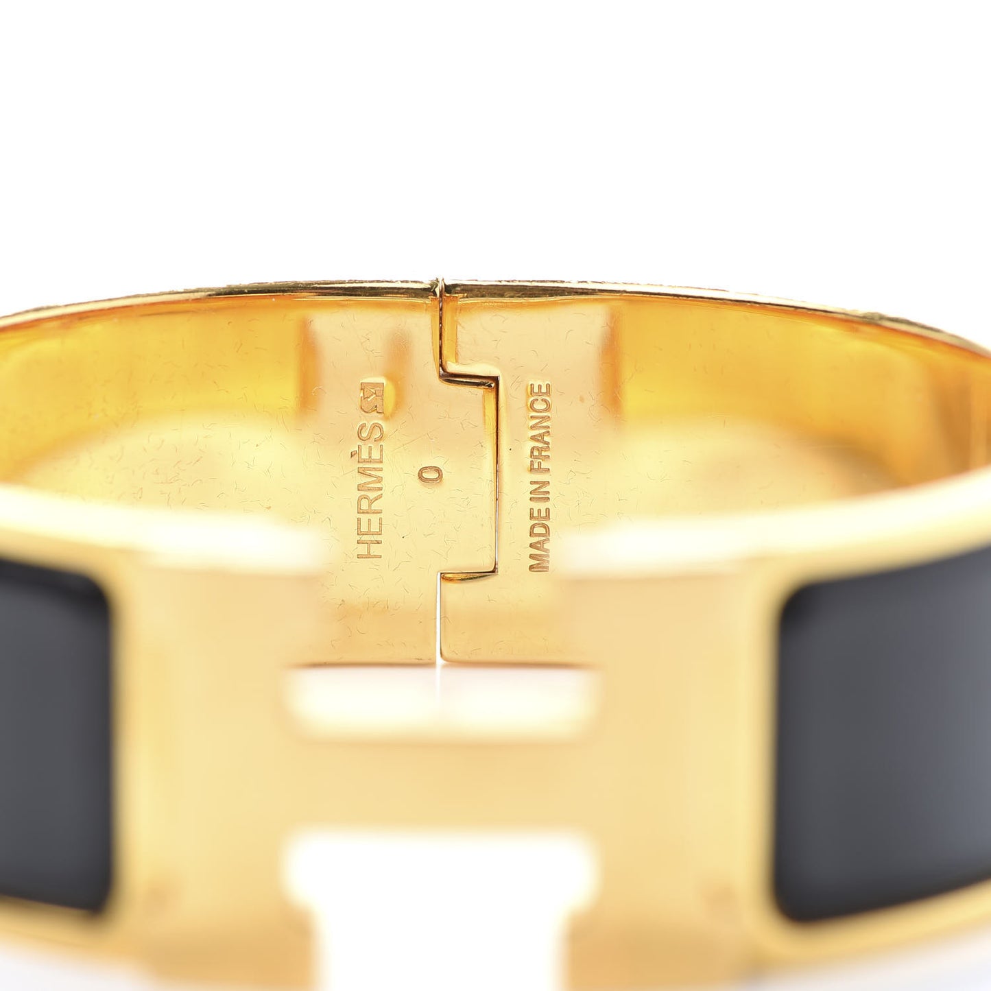 Enamel Wide Clic Clac H Bracelet PM Black