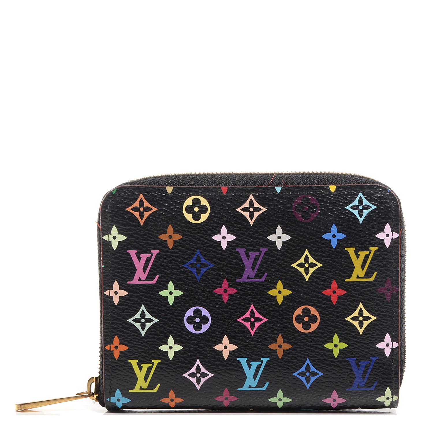 Louis Vuitton Monogram Multicolor Zippy Coin Purse Black 75332