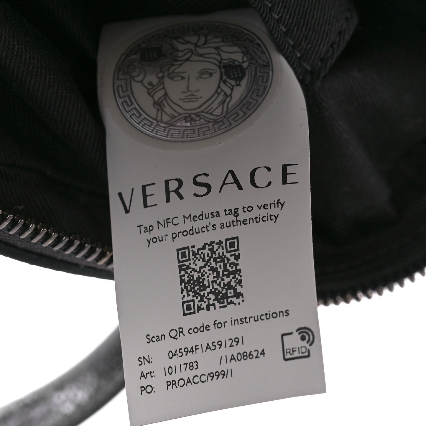 Metallic Calfksin Virtus Small Bowling Bag Grey
