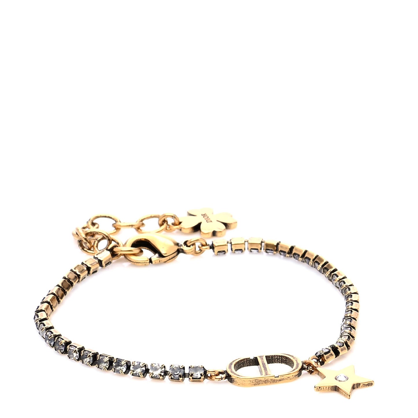 Metal Crystal Bracelet Gold