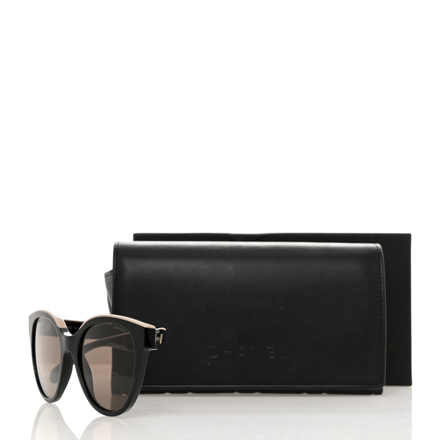 Acetate CC Butterfly Sunglasses 5414 Black Beige