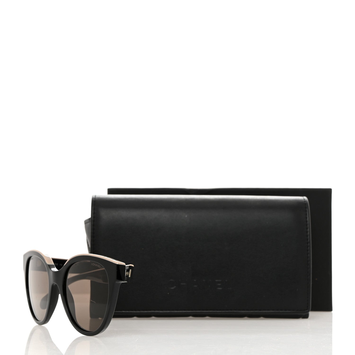 Chanel Acetate CC Butterfly Sunglasses 5414 Black Beige 9 of 9