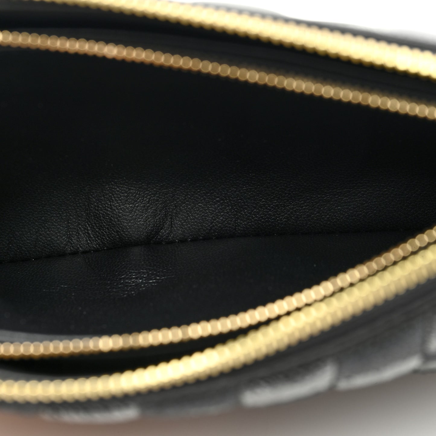 Satin Sequin Embroidered Damier Coussin BB Black
