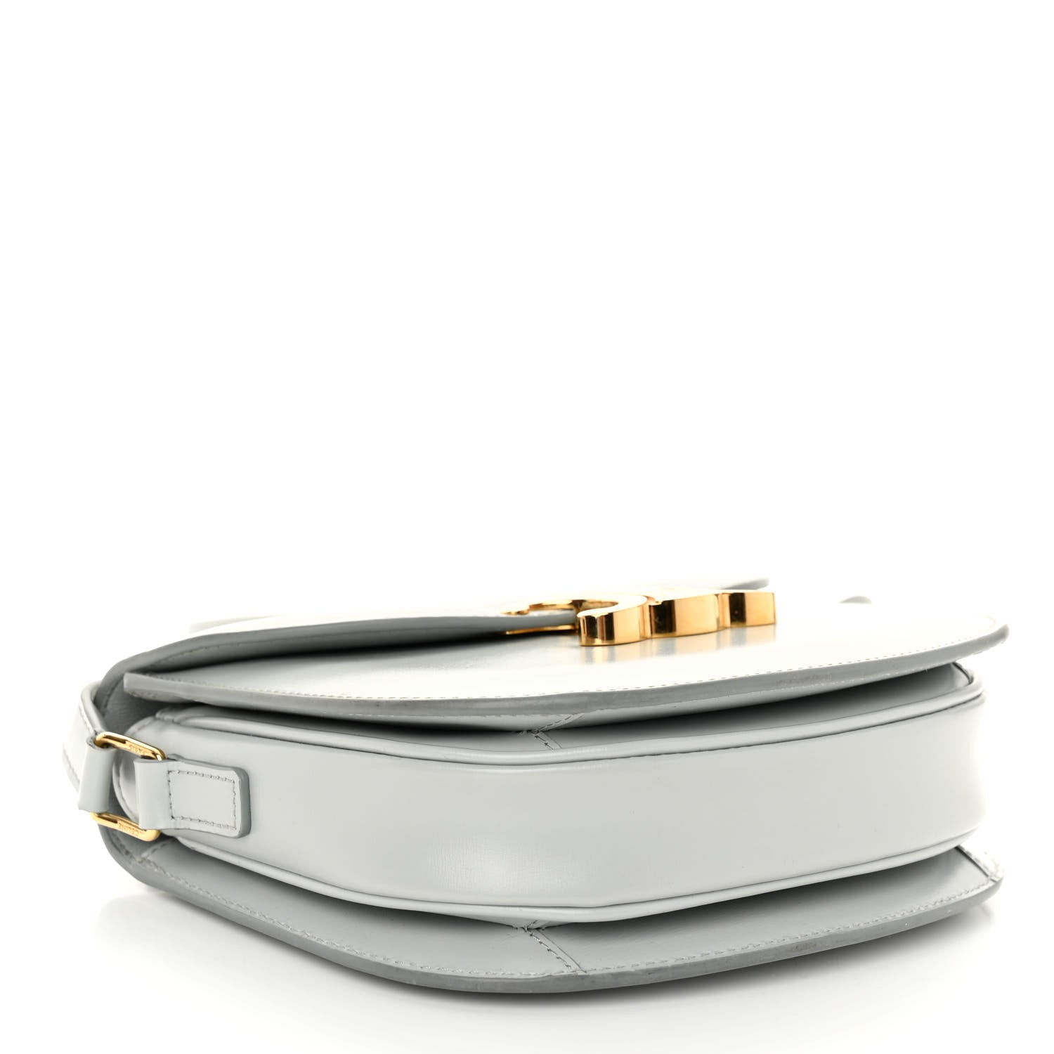 Celine Shiny Calfskin Besace Clea Triomphe Blue Gray 4 of 10