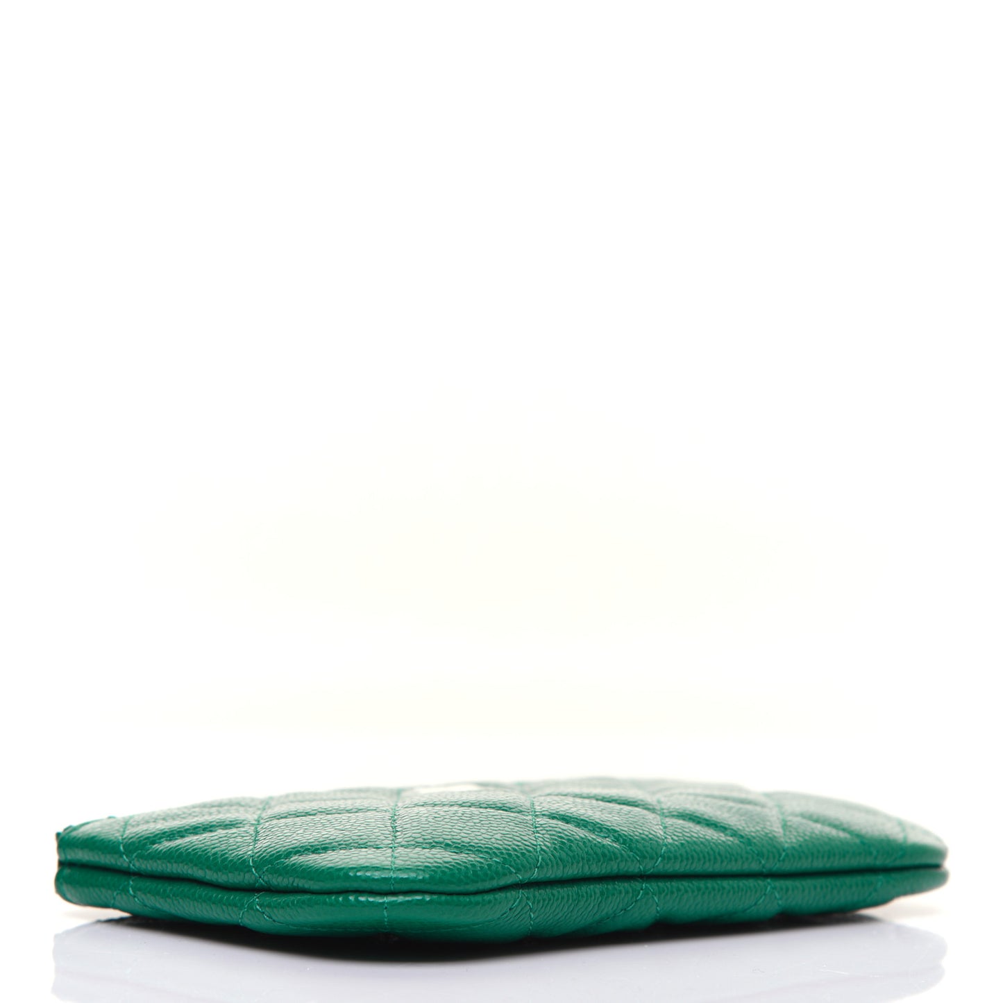 Caviar Quilted Small Cosmetic Case Green