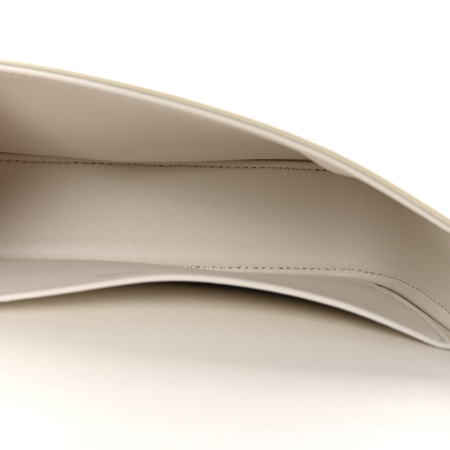 Celine Shiny Calfskin Cuir Triomphe Chain Shoulder Bag White 5 of 10