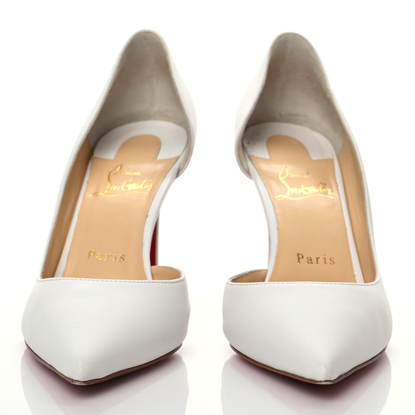 Shiny Nappa Iriza 85 Pumps 37.5 Bianco
