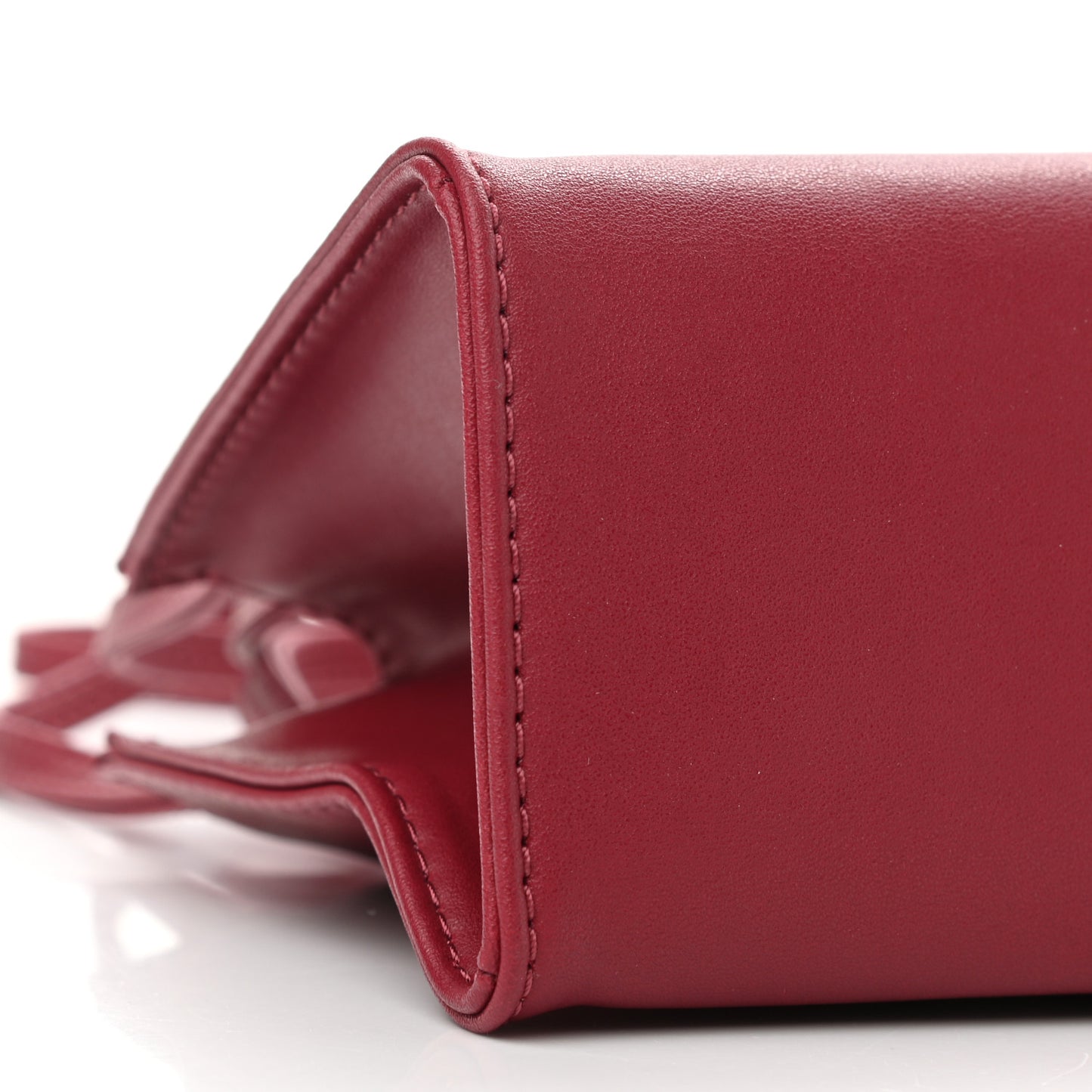 Vegan Leather Small Shopping Bag Oxblood