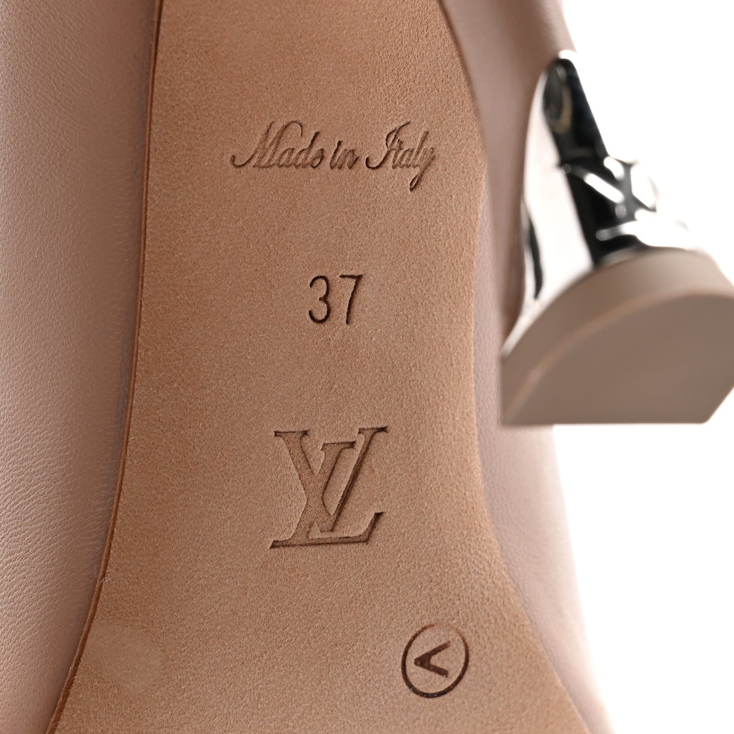 Calfskin Sparkle Pumps 37 Nude
