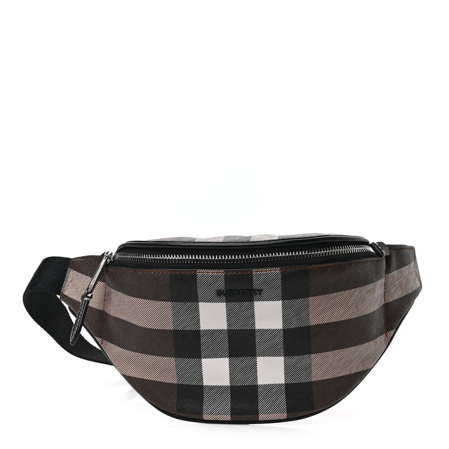 E-canvas Check Cason Bum Bag Dark Birch Brown