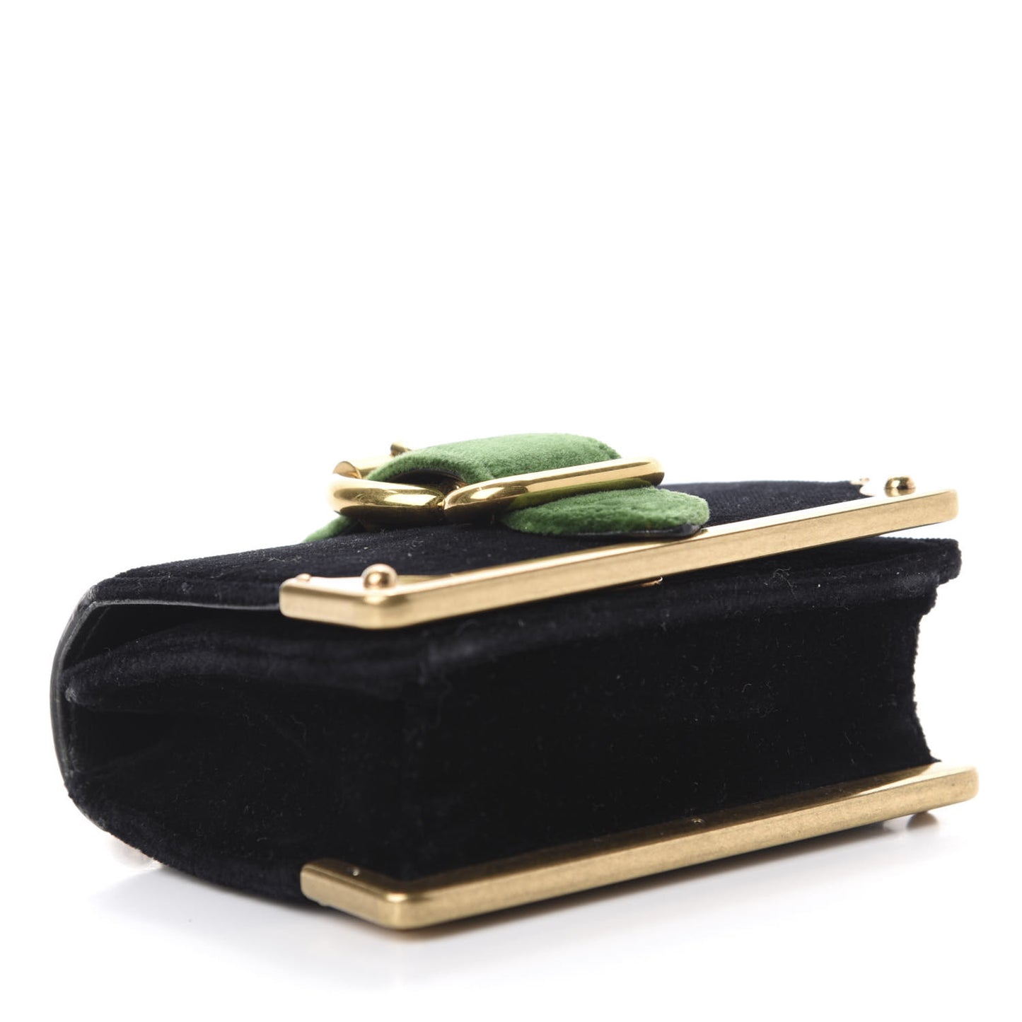 Velvet City Calfskin Micro Cahier Bag Black Alloro