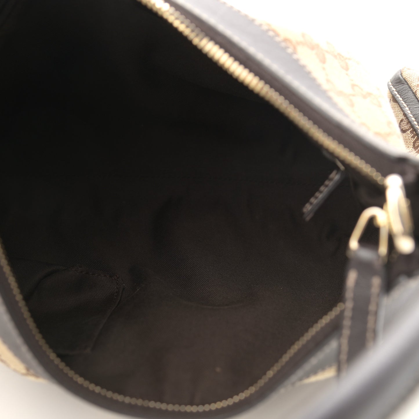 Monogram Medium D Gold Ring Hobo Dark Brown