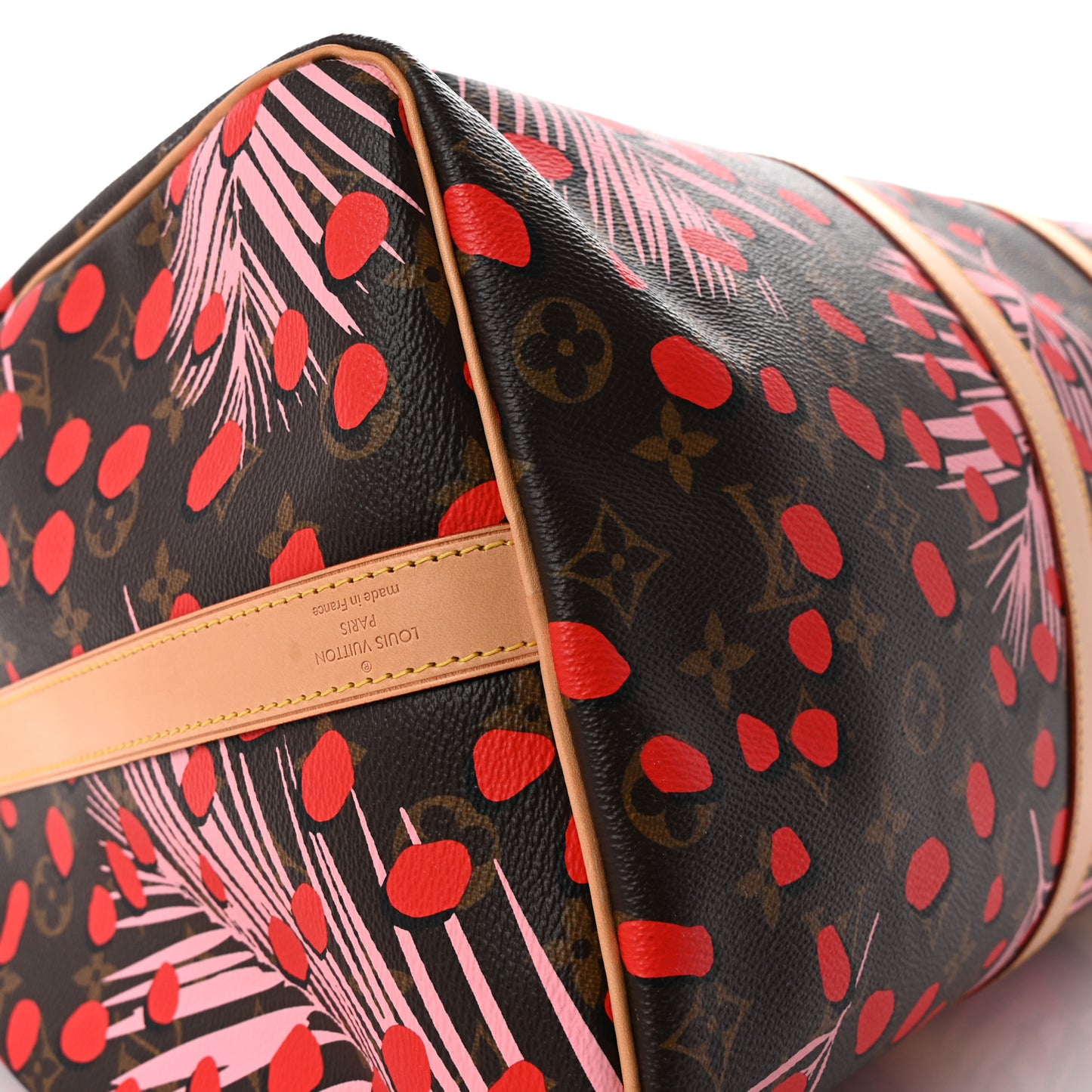 Monogram Jungle Dots Keepall Bandouliere 50 Sugar Pink Poppy