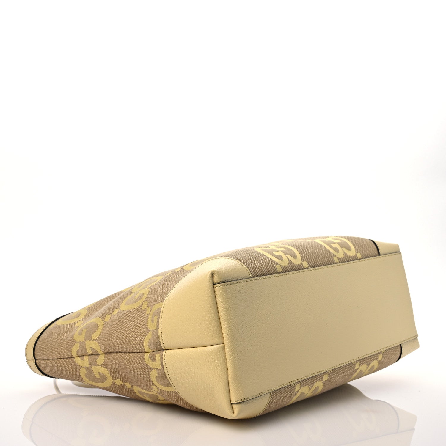 Gucci Monogram Jumbo GG Textured Dollar Calfskin Medium Ophidia Shopping Tote Beige Banana 4 of 11