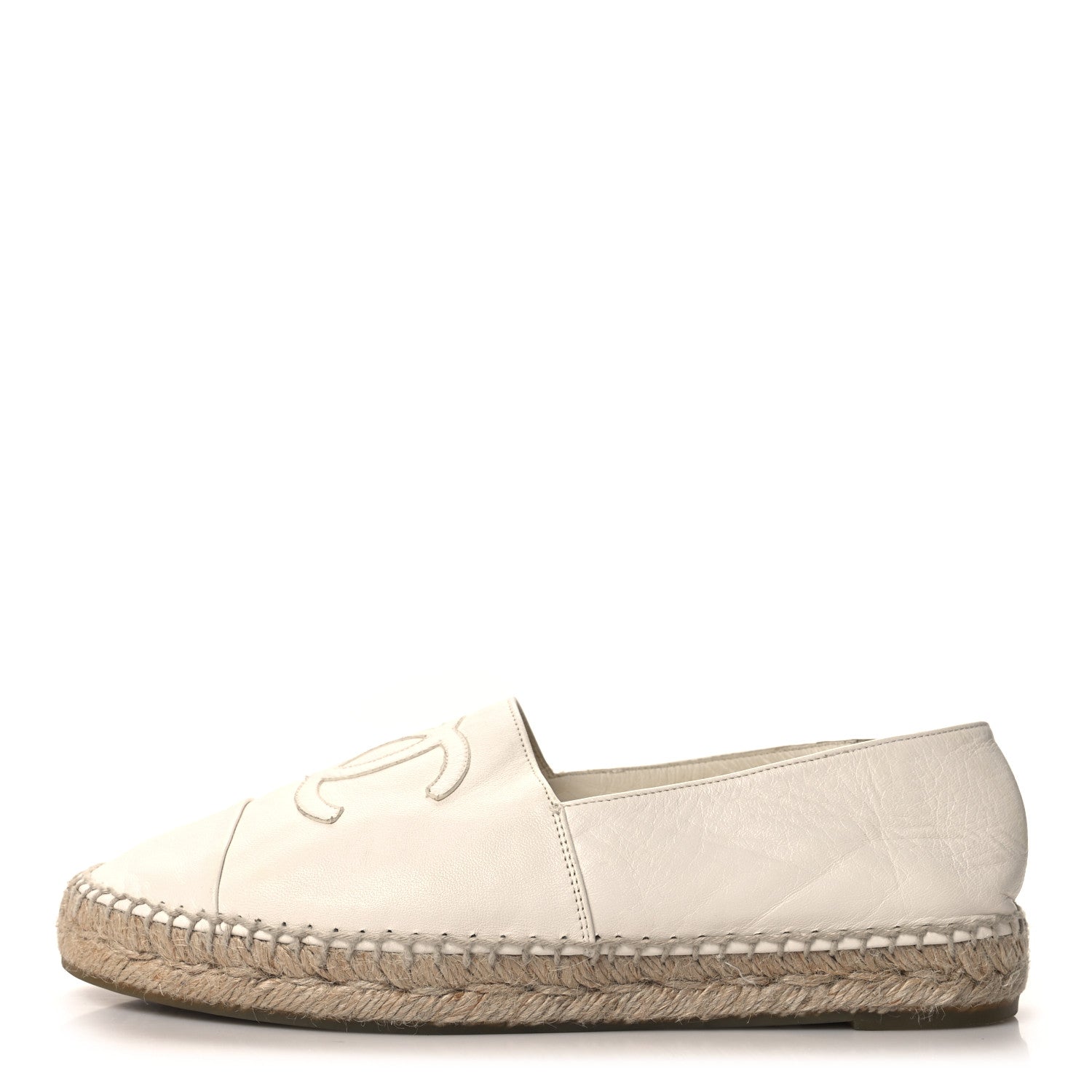 Chanel Lambskin CC Espadrilles 39 White 1 of 10
