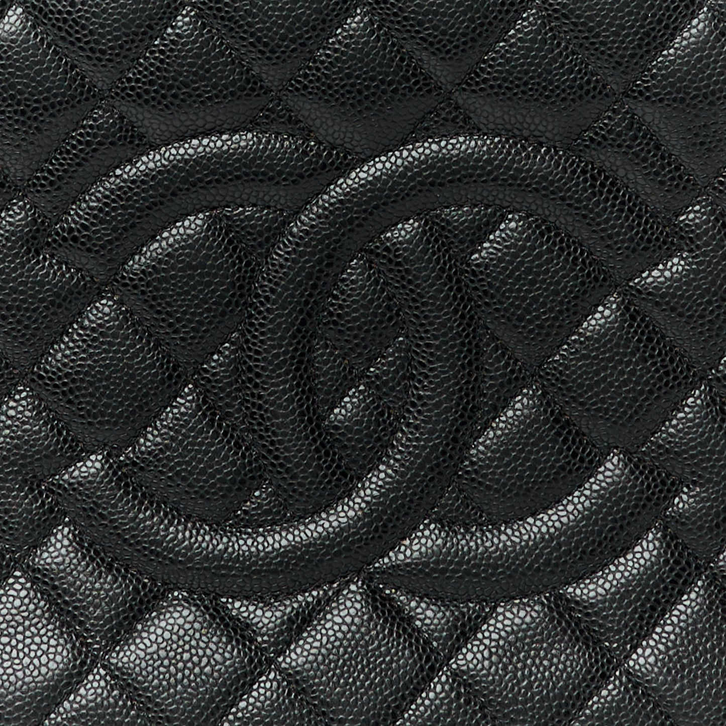 Caviar Quilted Grand Shopping Tote GST Black