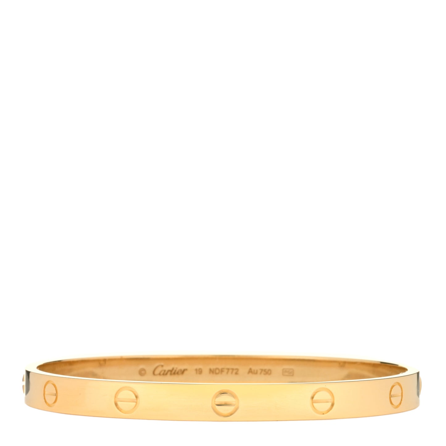 18K Yellow Gold LOVE Bracelet 19